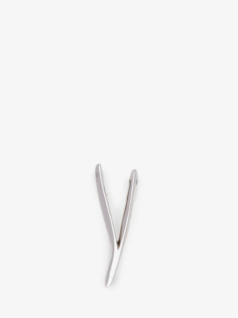 Ear Cuff Alexander McQueen Fork Mujer - Plateados - Mexico 380-DUROBV